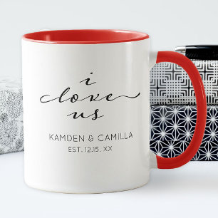 Caneca Casais personalizados que amo o Dia de os namorado