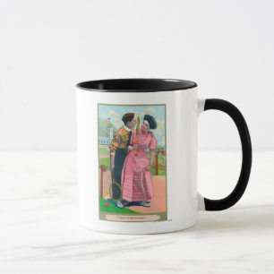Caneca Casal com a raquete velha de GearSame do tênis