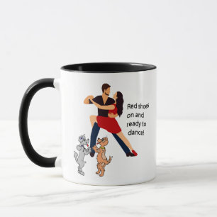 Caneca Casal Dançar Tango E Cães Dançantes Café Mug