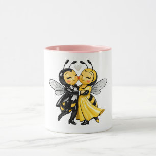 Caneca Casal de abelhas fofas amor