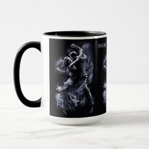 Caneca Casal de dança de monograma personalizado