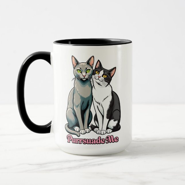 Caneca Casal de Gatos Fala Doce  (Esquerda)