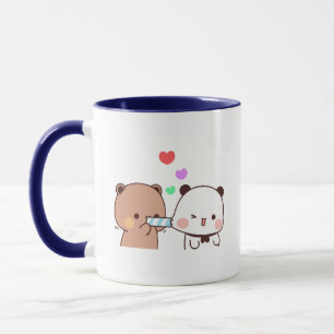 Caneca Casal de urso Panda, bubu e abraços dudu