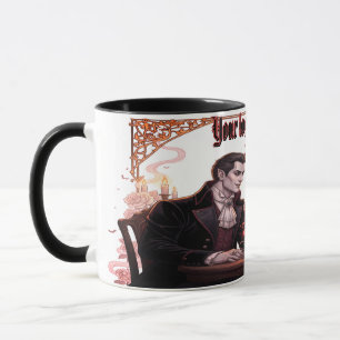 Caneca Casal de Vampiro Adorava Design Halloween Dracula 