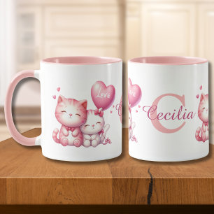 Caneca Casal dia de os namorados de Gato Gato Amor