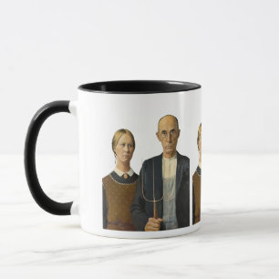 Caneca casal gótico americano