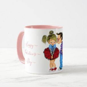 Caneca Casal Love Mug - Dia de os namorados Eu Te Amo Beb