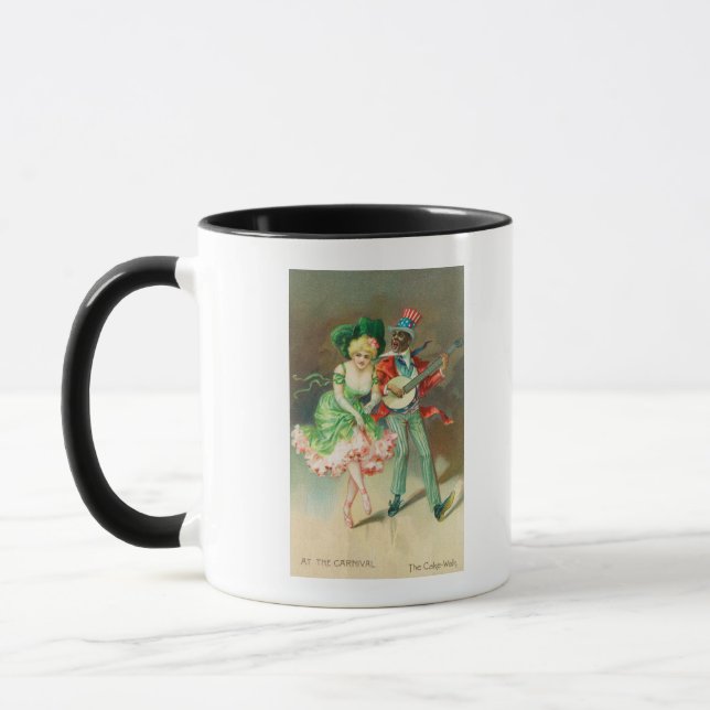 Caneca Casal na fantasia fazendo a caminhada de bolos (Esquerda)