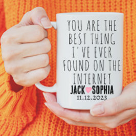 Caneca Casal Personalizado Moderno Nome Cor de Rosa