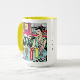 Caneca Casal retrô da década de 1950 no Jantar