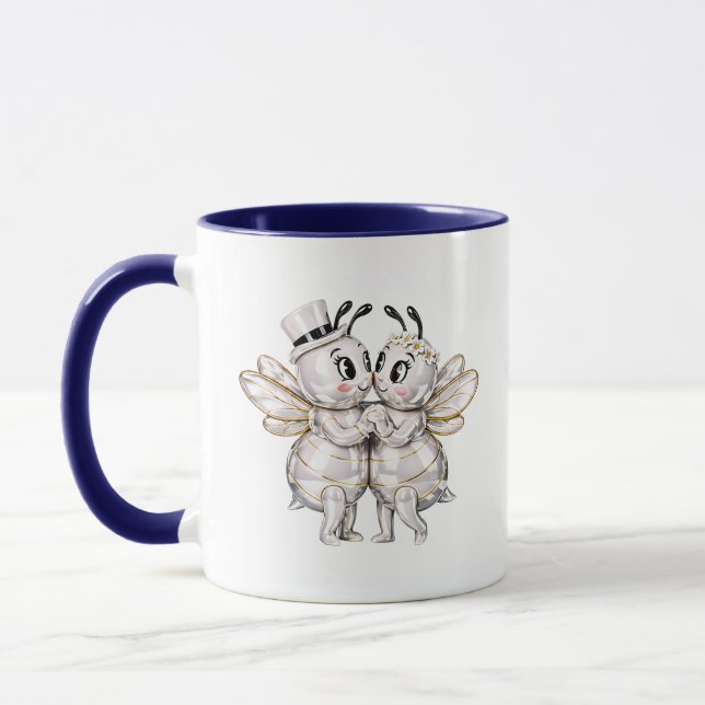 Caneca Casal Romântico da Cute Wedding Bee (Esquerda)