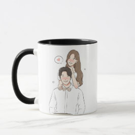 Caneca Casal Romântico Mug Cute Love Presente para Ele e