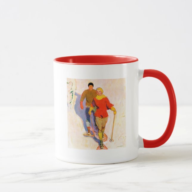 Caneca Casal Vestindo sapatos de neve por McClelland Barc (Direita)