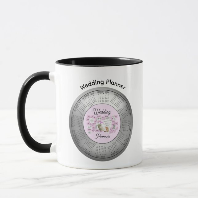 Caneca Casamento Calendário 2026 Café Tea Mug (Esquerda)