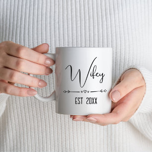 Caneca Casamento de Casais da Sra. Hubby Wifey Newlywing