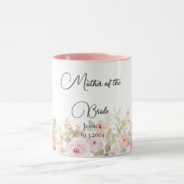 Caneca Casamento Floral Elegante Presente Personalizado C