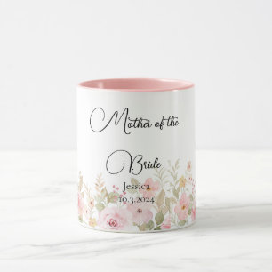 Caneca Casamento Floral Elegante Presente Personalizado C