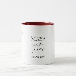 Caneca Casamento Geométrico da Rosa Romântica