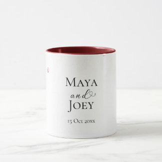 Caneca Casamento Geométrico da Rosa Romântica
