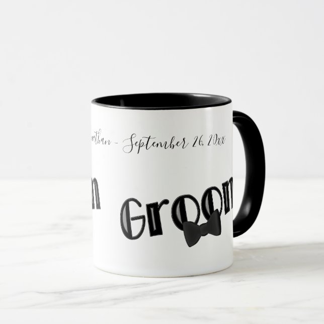 Caneca Casamento Personalizado de Bonito Horário (Frente Esquerda)