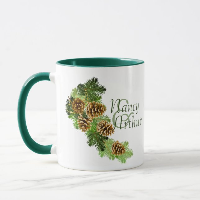 Caneca Casamento Pine-Pine-Pine De Inverno (Esquerda)