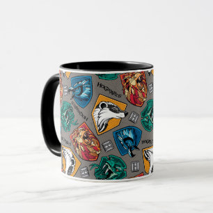 Caneca Casas de HOGWARTS™ com Padrão de Cruzamento