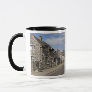 Caneca Casas, vila de Corfe Castle, Dorset, Inglaterra,