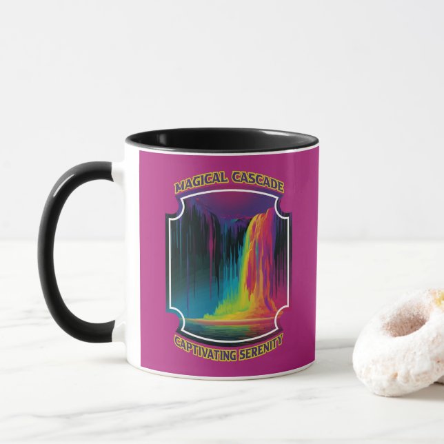 Caneca Cascata mágica, serenidade cativante (Com Donut)