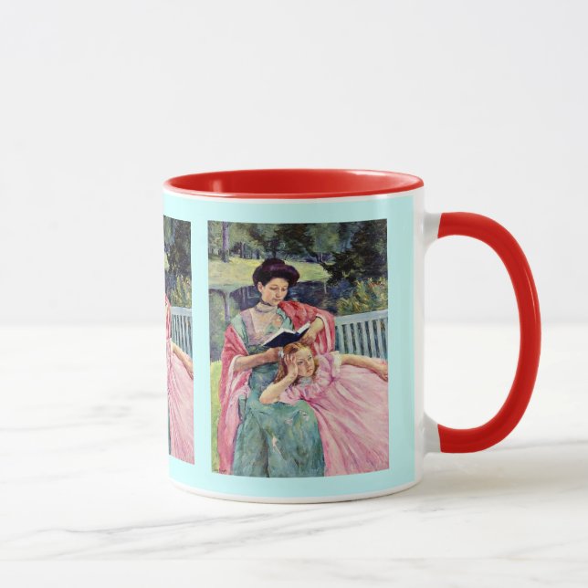 Caneca Cassatt: Auguste Lendo para sua Filha (Direita)