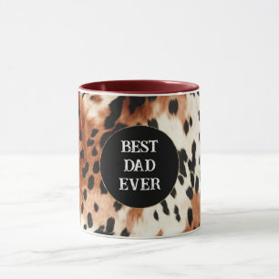 Caneca Castanho-Creme-Animal Cowhide
