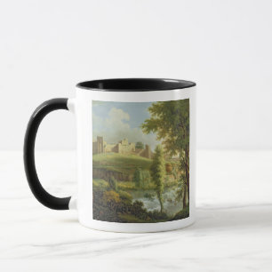Caneca Castelo de Ludlow com Weir de Dinham, do Sul-Wes