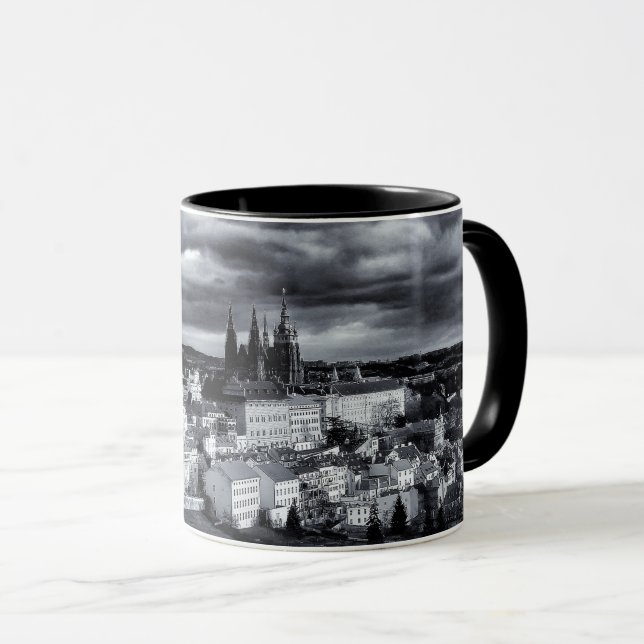 Caneca Castelo de Praga Panorama, Czechia Art (Alemanha) (Frente Esquerda)