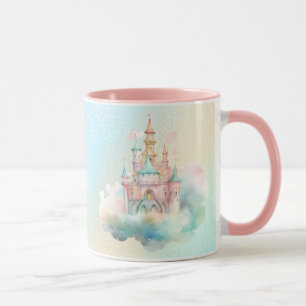Caneca Castelo de Watercolor Rainbow