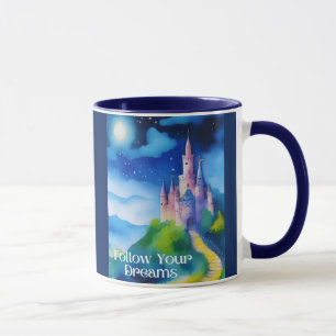 Caneca Castelo em um Morro, Siga seus sonhos
