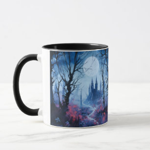 Caneca Castelo Gótico e Halloween da Fantasia Florestal