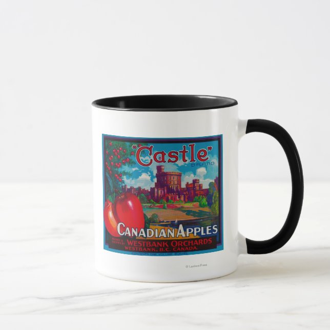 Caneca Castle Apple Label - Westbank B.C. Canada (Direita)