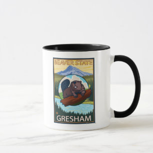 Caneca Castor & capa do Mt. - Gresham, Oregon