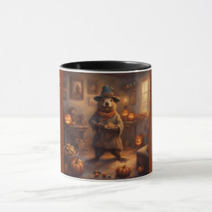 Caneca Castor da História em Quadrinhos Faz Truques ou Tr