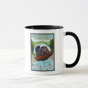 Caneca Castor & rio - curvatura, Oregon