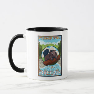 Caneca Castor & rio - desfiladeiro de Colômbia, Oregon