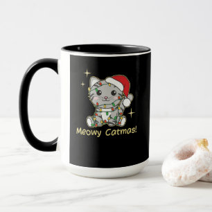 Caneca Cat Christmas Animals Cute Cats Meowy Catmas