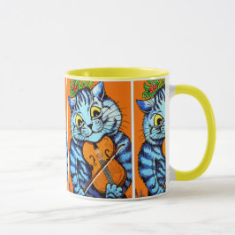 Caneca Cat com violino pela Copa Louis Wain