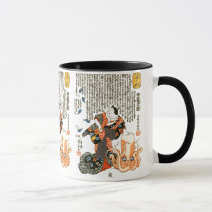Caneca Cat em Kimono, Octopus Kuniyoshi Belas Artes Japon
