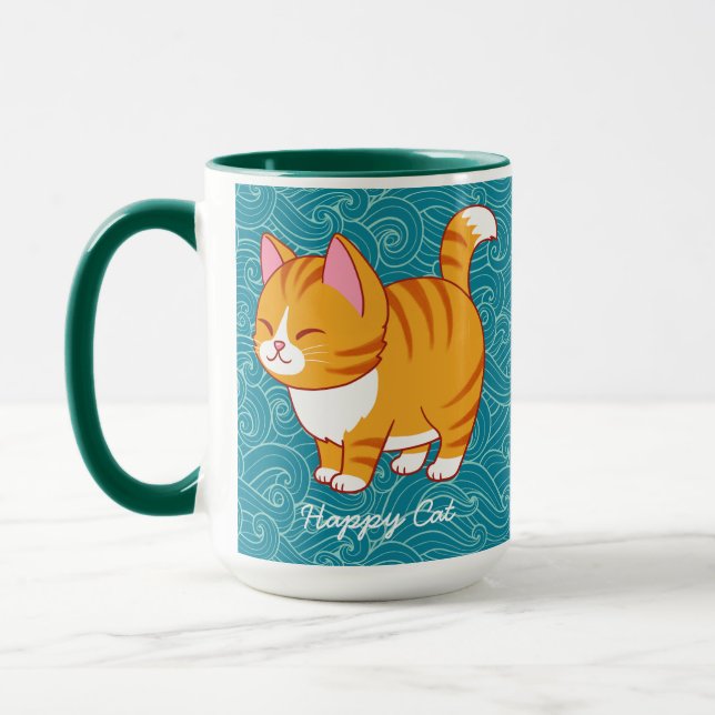 Caneca Cat Feliz Personalizado (Esquerda)