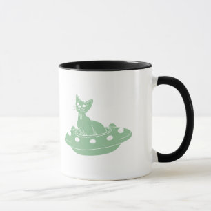 Caneca Cat in Ufo - Escolher cor de fundo
