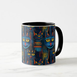 Caneca Cat Love Geométrico Gótica