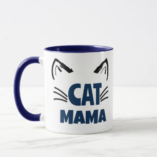Caneca Cat Mãe, Pet Ama Cat Mama Graphic Mug Design