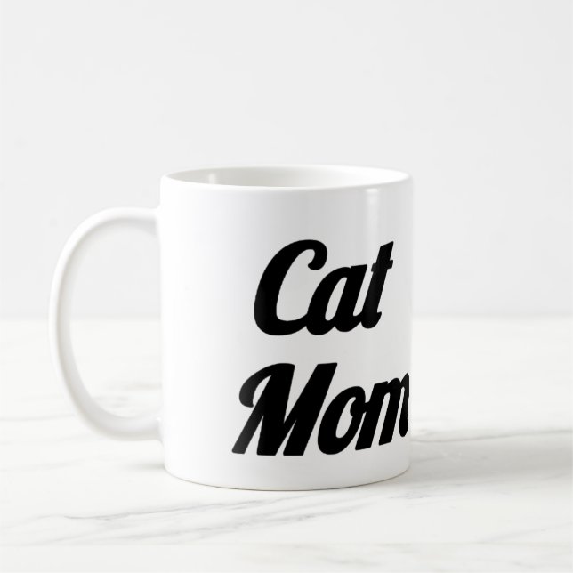 Caneca Cat Mom | Xícara de Café com Rosto de Gato  (Esquerda)