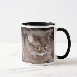 CANECA CAT PEQUENO DO CINZA