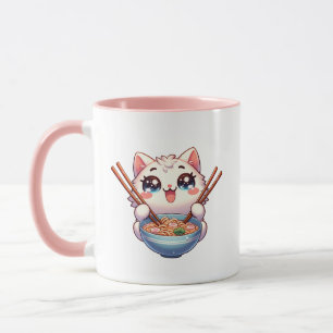Caneca Cat Ramen Mugs